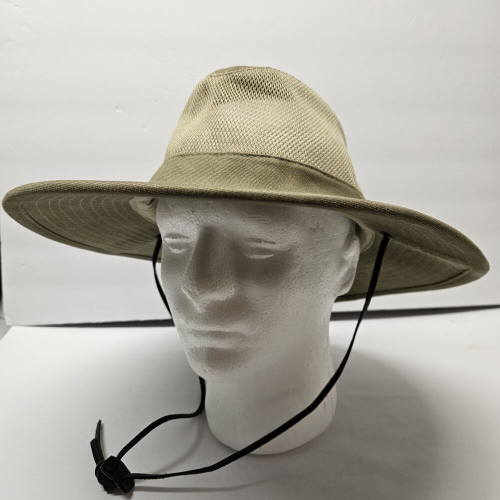 Dorfman Pacific DPC Khaki Mesh Safari Boonie Fishing Hiking Sun Hat Size Large
